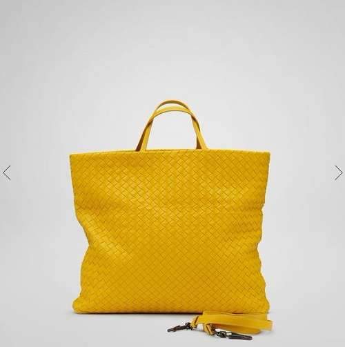 Bottega Veneta Lambskin Tote Bag 1046 yellow